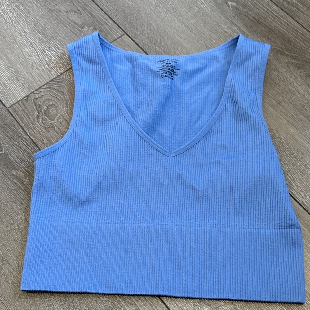 Ardene Sky Blue Ribbed Tank Top MM420